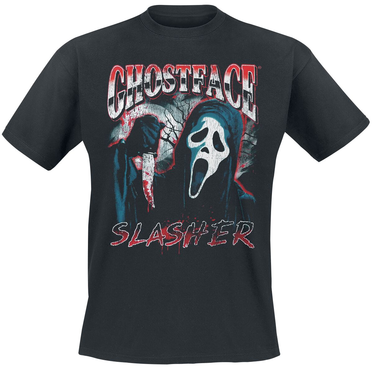 T-Shirt Manches courtes  de Scream (Film) - Ghostface - Slasher - XL à 3XL - pour Homme - noir - Scream (Film)