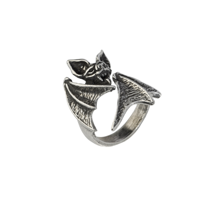 Bague Gothic de Alchemy Gothic - Bague Nighthawk Wrap - pour Femme - couleur argent - Alchemy Gothic - View 2