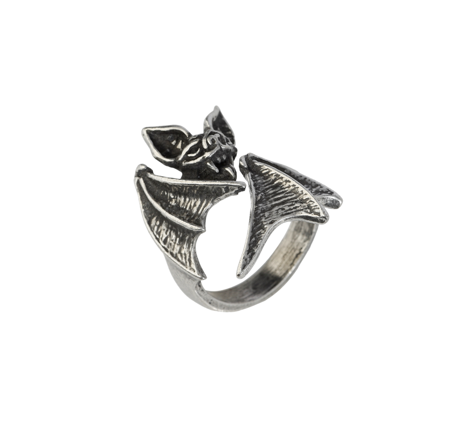 Bague Gothic de Alchemy Gothic - Bague Nighthawk Wrap - pour Femme - couleur argent - Alchemy Gothic - View 2