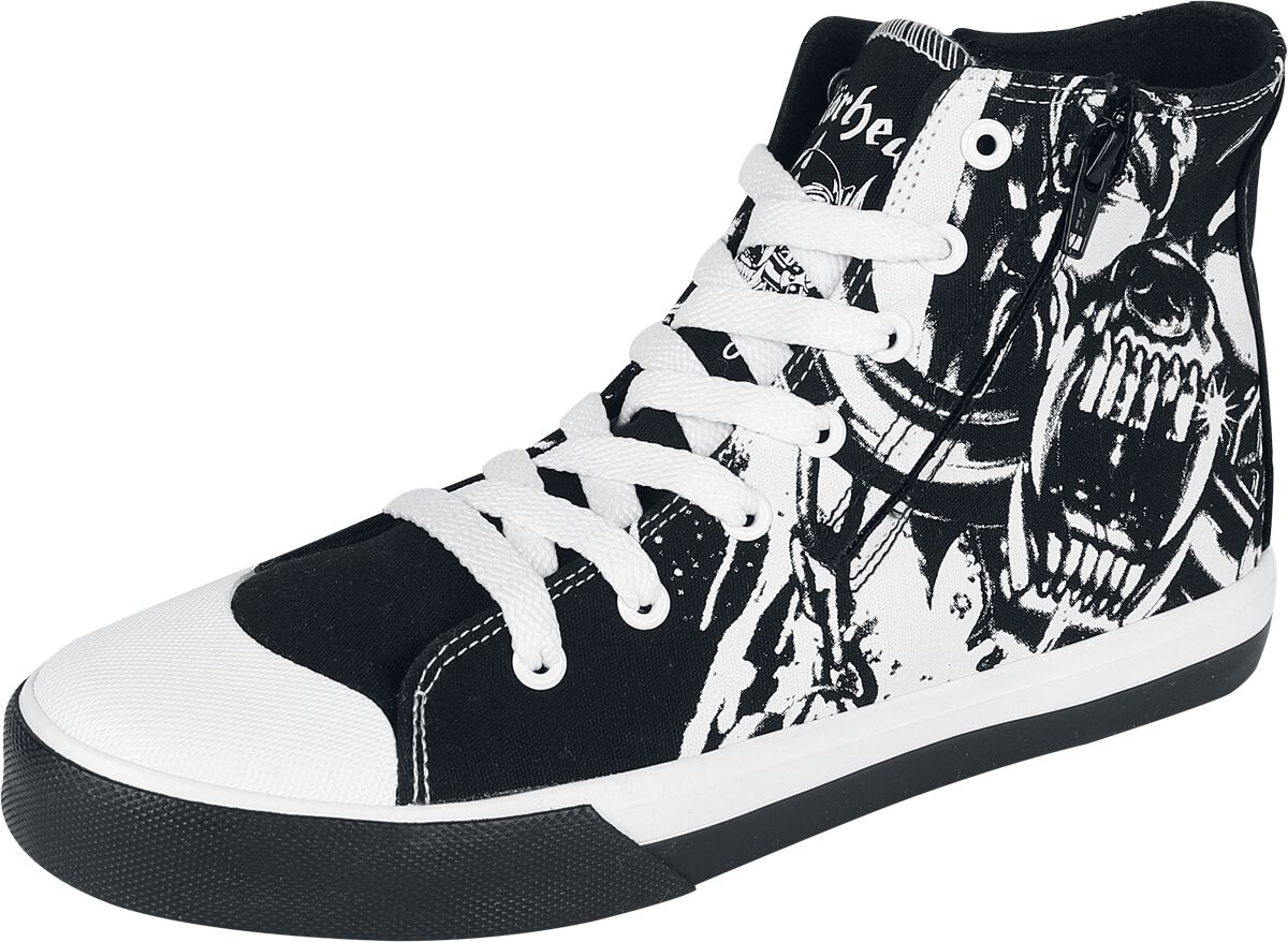 Baskets hautes  de Motörhead - EMP Signature Collection - EU37 à EU46 - pour Unisexe - noir/blanc - Motörhead