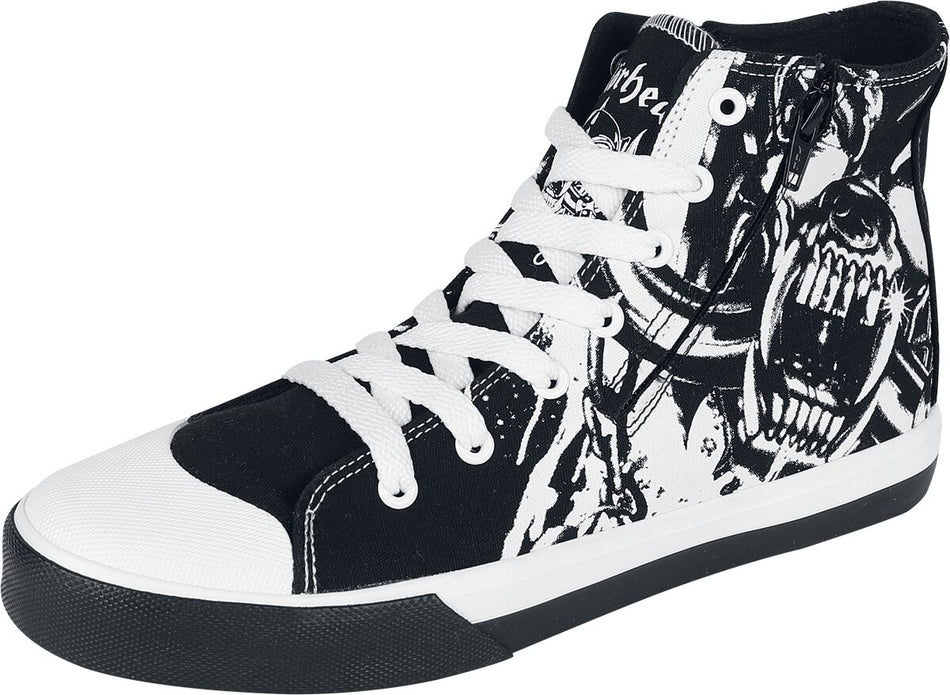Baskets hautes  de Motörhead - EMP Signature Collection - EU37 à EU46 - pour Unisexe - noir/blanc - Motörhead