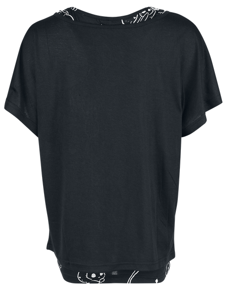 T-Shirt Manches courtes  de Heartless - Kitty Spellbook Top - S à XL - pour Femme - noir/blanc - Heartless - View 2