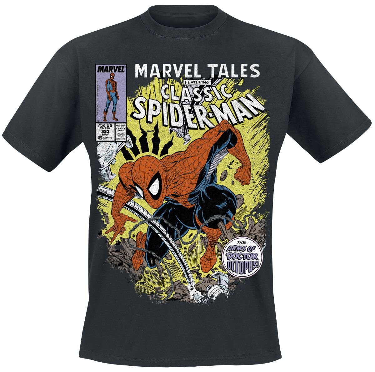 T-Shirt Manches courtes Disney de Spider-Man - Comic Battle - S à 5XL - pour Homme - noir - Spider-Man