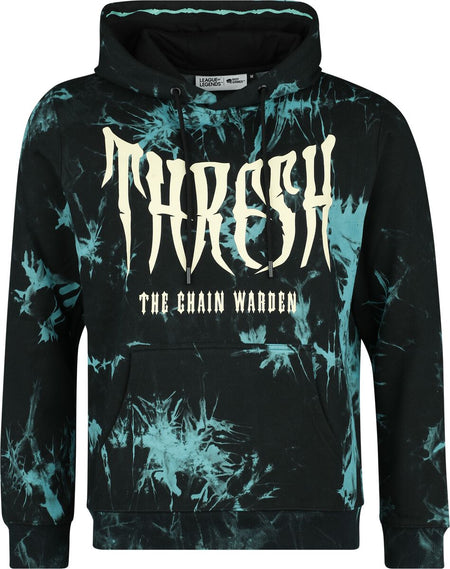 Sweat-shirt à capuche Gaming de League of Legends - Arcane - Thresh - S à XL - pour Homme - noir/bleu - League Of Legends
