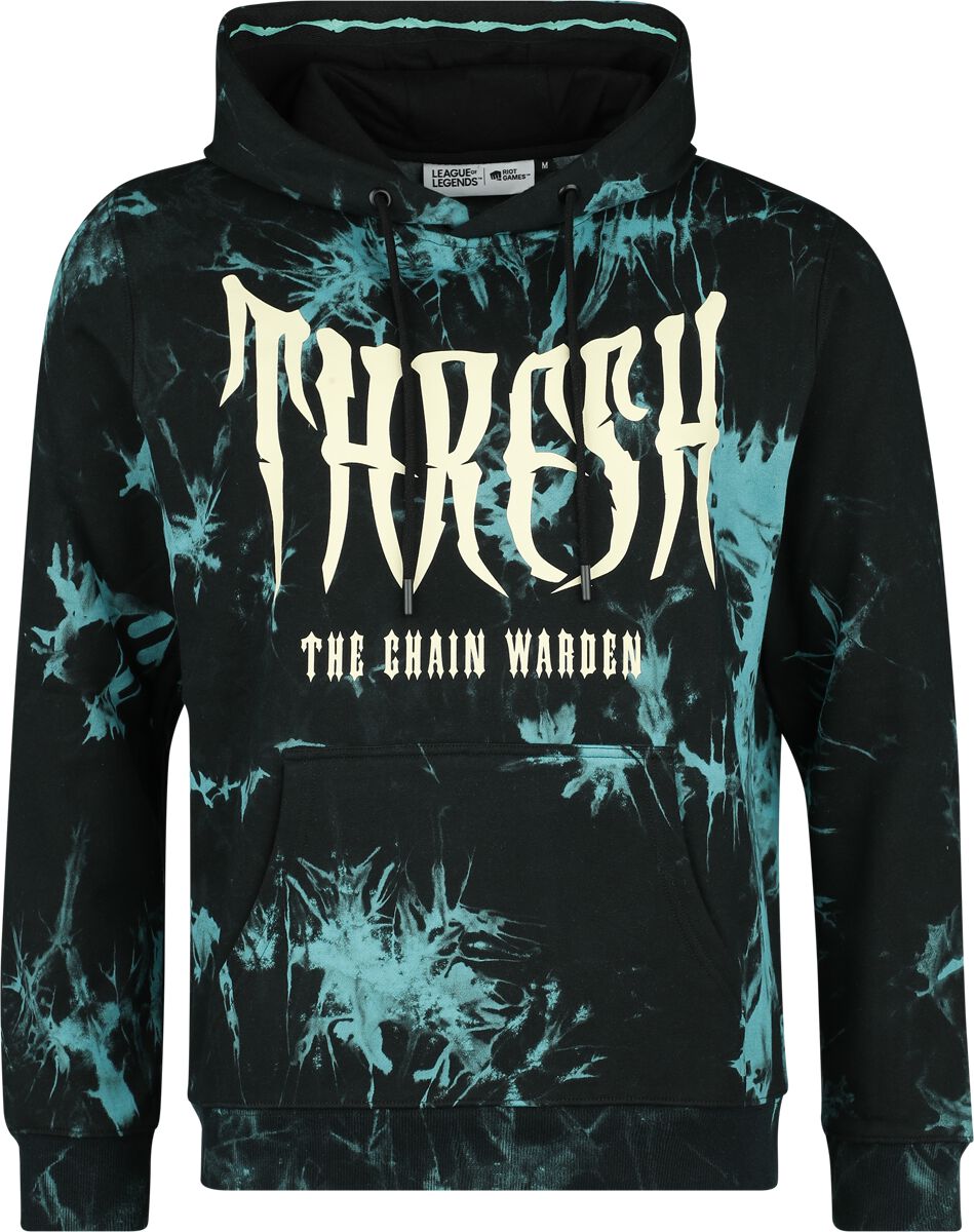 Sweat-shirt à capuche Gaming de League of Legends - Arcane - Thresh - S à XL - pour Homme - noir/bleu - League Of Legends
