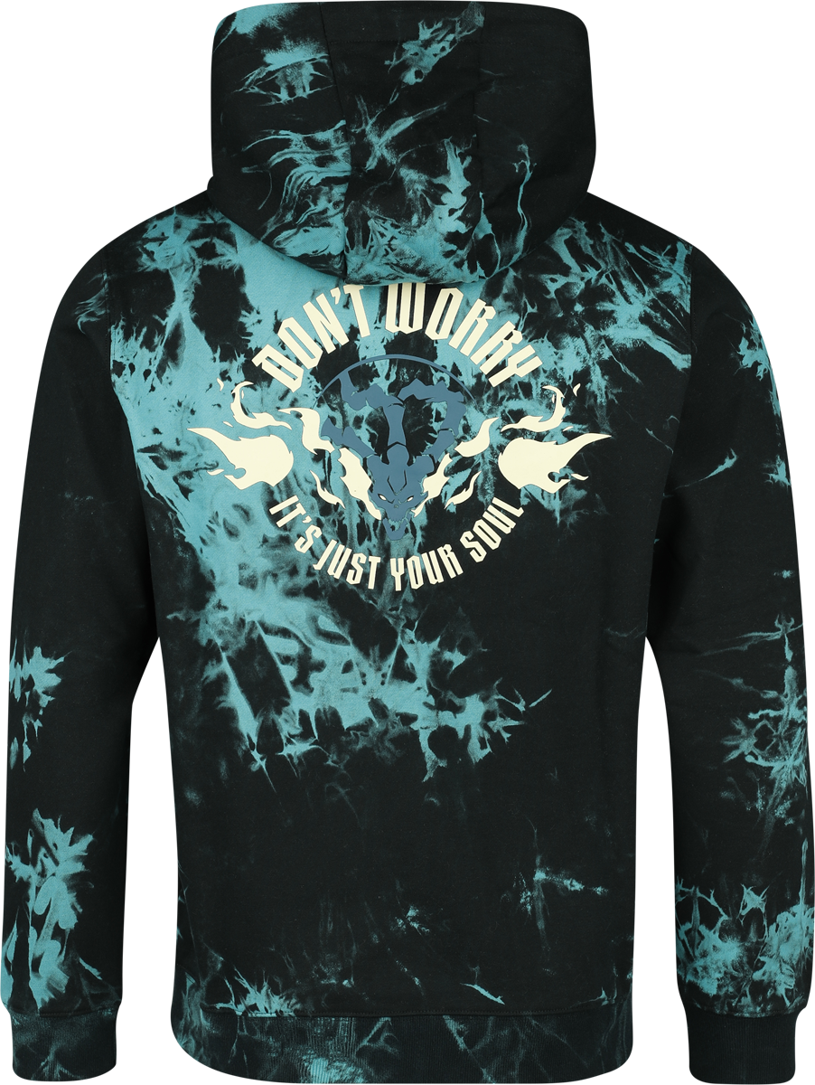 Sweat-shirt à capuche Gaming de League of Legends - Arcane - Thresh - S à XL - pour Homme - noir/bleu - League Of Legends - View 2
