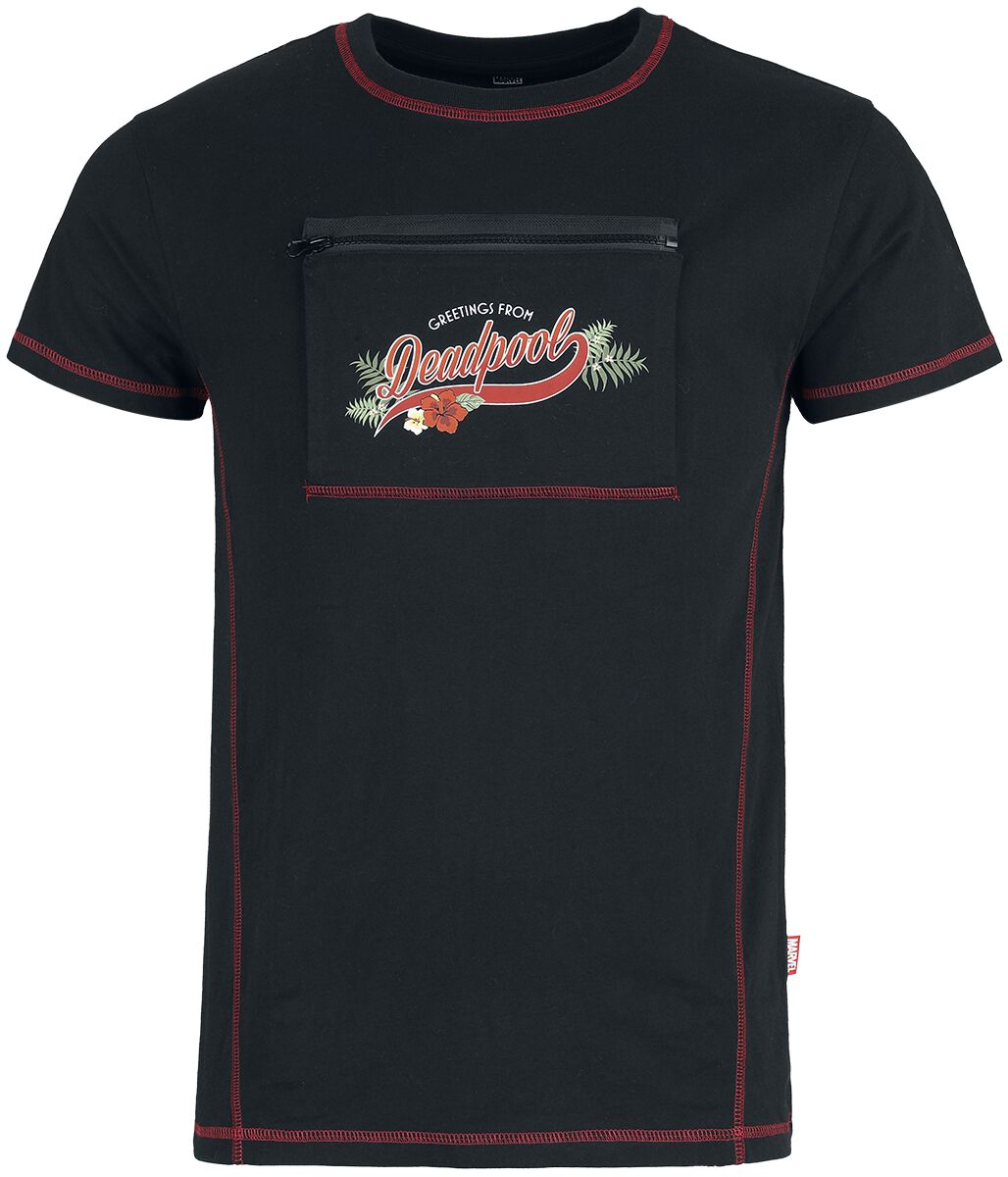 T-Shirt Manches courtes Disney de Deadpool - S à XXL - pour Homme - noir - Deadpool