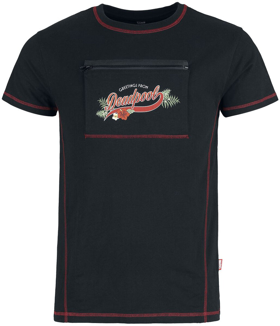 T-Shirt Manches courtes Disney de Deadpool - S à XXL - pour Homme - noir - Deadpool