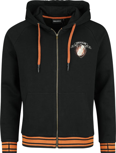 Sweat-shirt zippé à capuche Gaming de Dark Souls - Estus - S à M - pour Homme - noir - Dark Souls