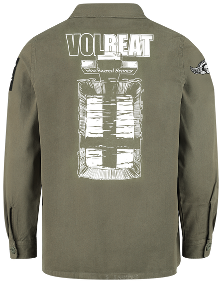 Chemise manches longues  de Volbeat - Amplified Collection - Military Shirt - Shacket - M à XXL - pour Homme - kaki - Volbeat - View 2