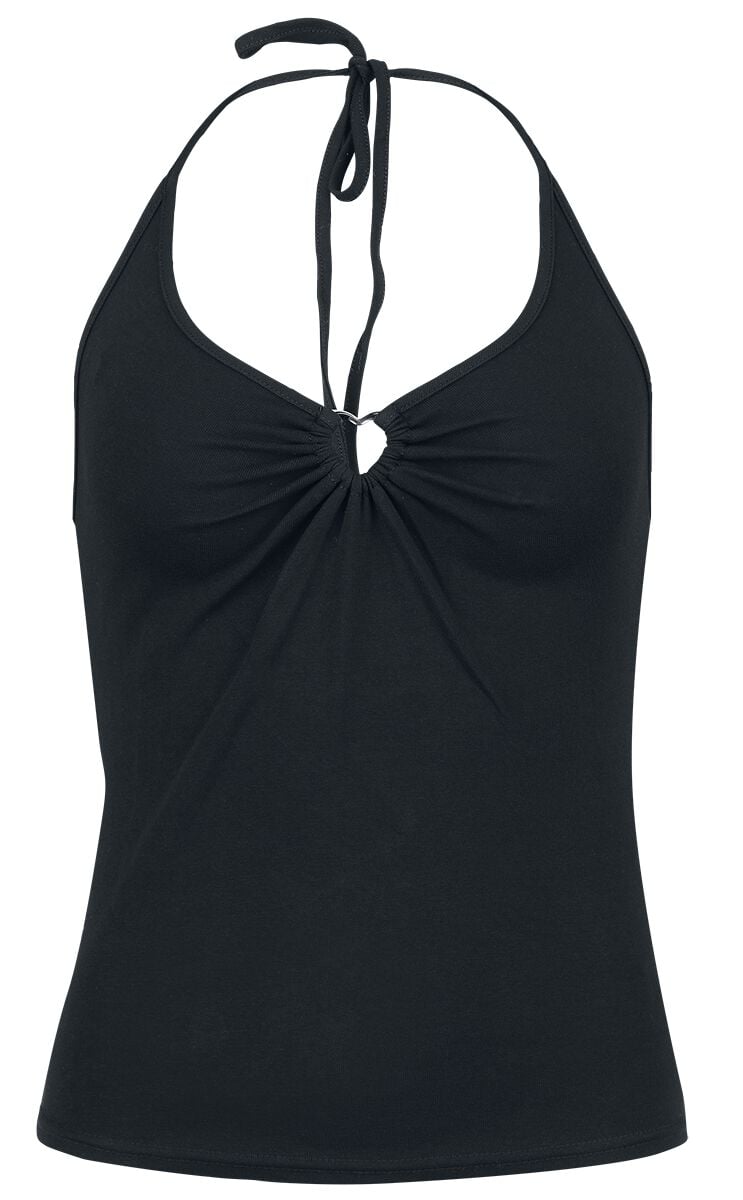Débardeur Gothic de Hell Bunny - Cheryl Top - L - pour Femme - noir - hell bunny