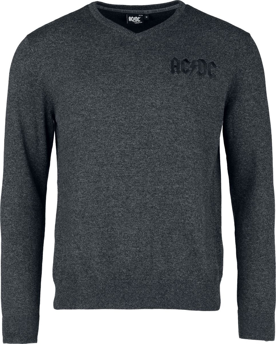 Pull tricoté  de AC/DC - EMP Signature Collection - M à 3XL - pour Homme - noir/gris - AC/DC