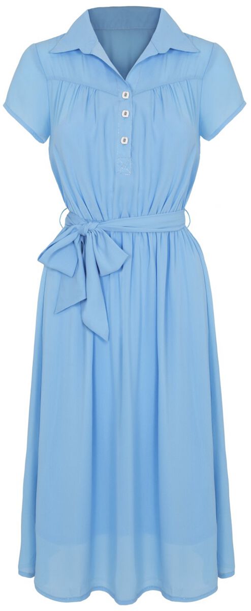 Robe mi-longue  de Hell Bunny - Pearl Dress - XS à 3XL - pour Femme - bleu - hell bunny