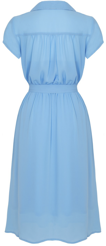 Robe mi-longue  de Hell Bunny - Pearl Dress - XS à 3XL - pour Femme - bleu - hell bunny - View 2