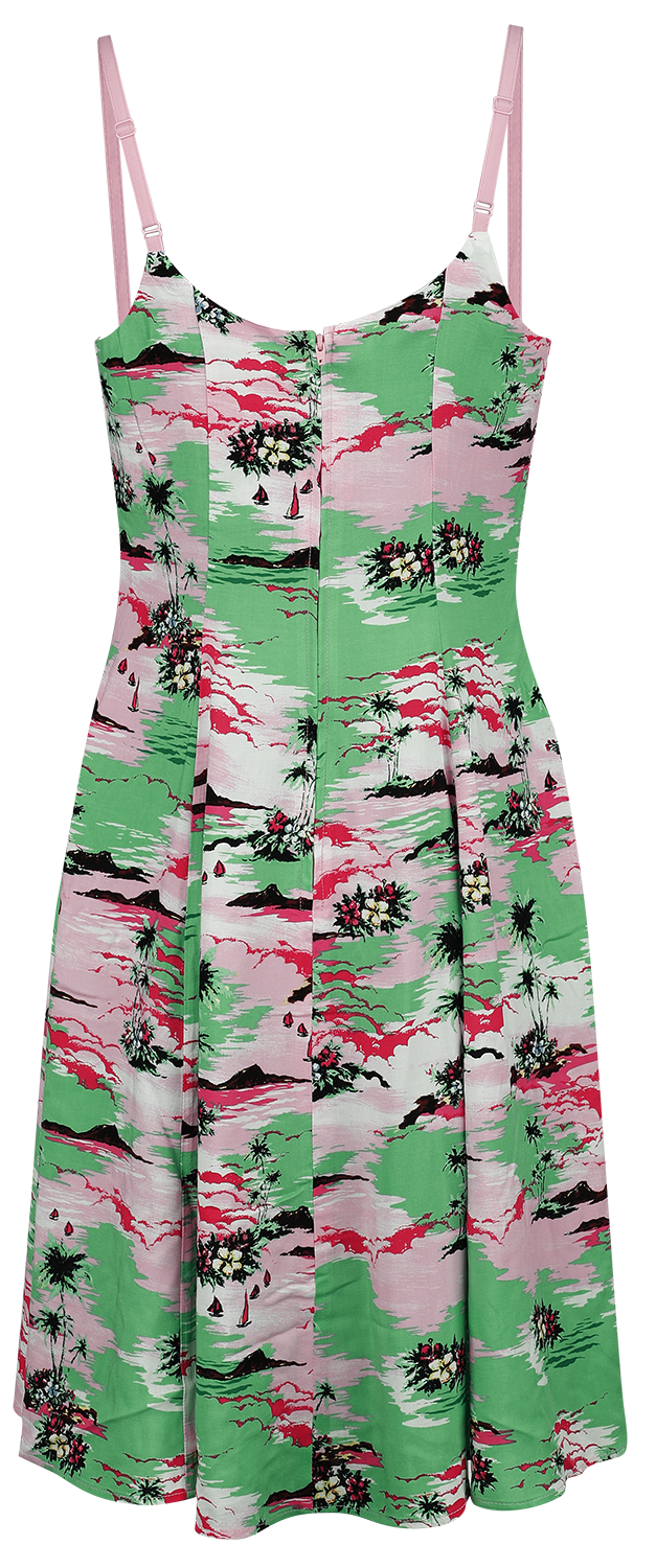 Robe mi-longue Rockabilly de Hell Bunny - Kai Knee Dress - XS à 4XL - pour Femme - multicolore - hell bunny - View 2