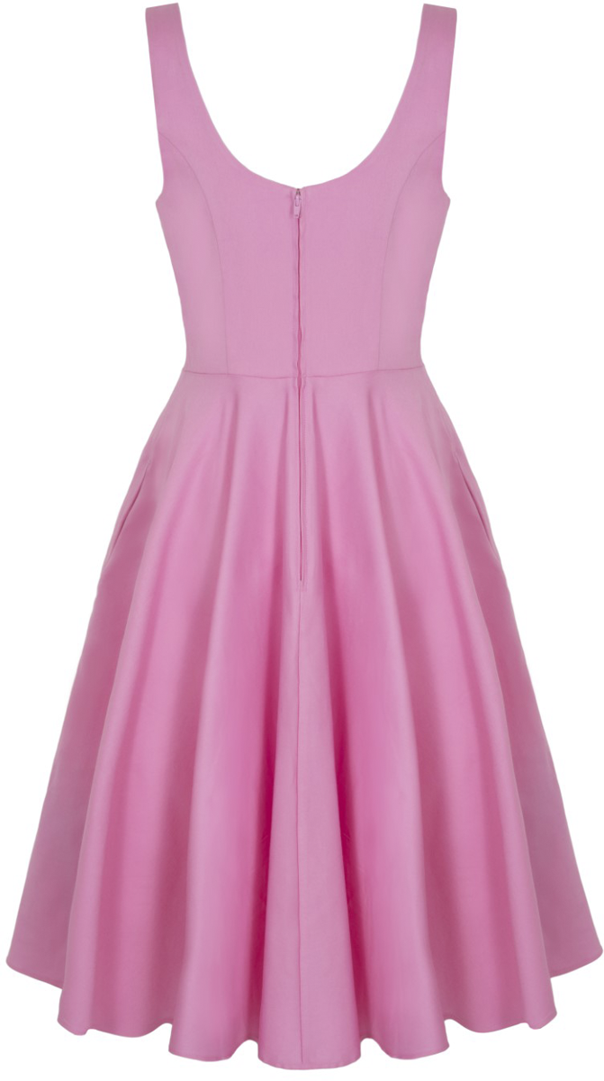 Robe mi-longue Rockabilly de Hell Bunny - Heidi Dress Pink - XS à 4XL - pour Femme - rose - hell bunny - View 2