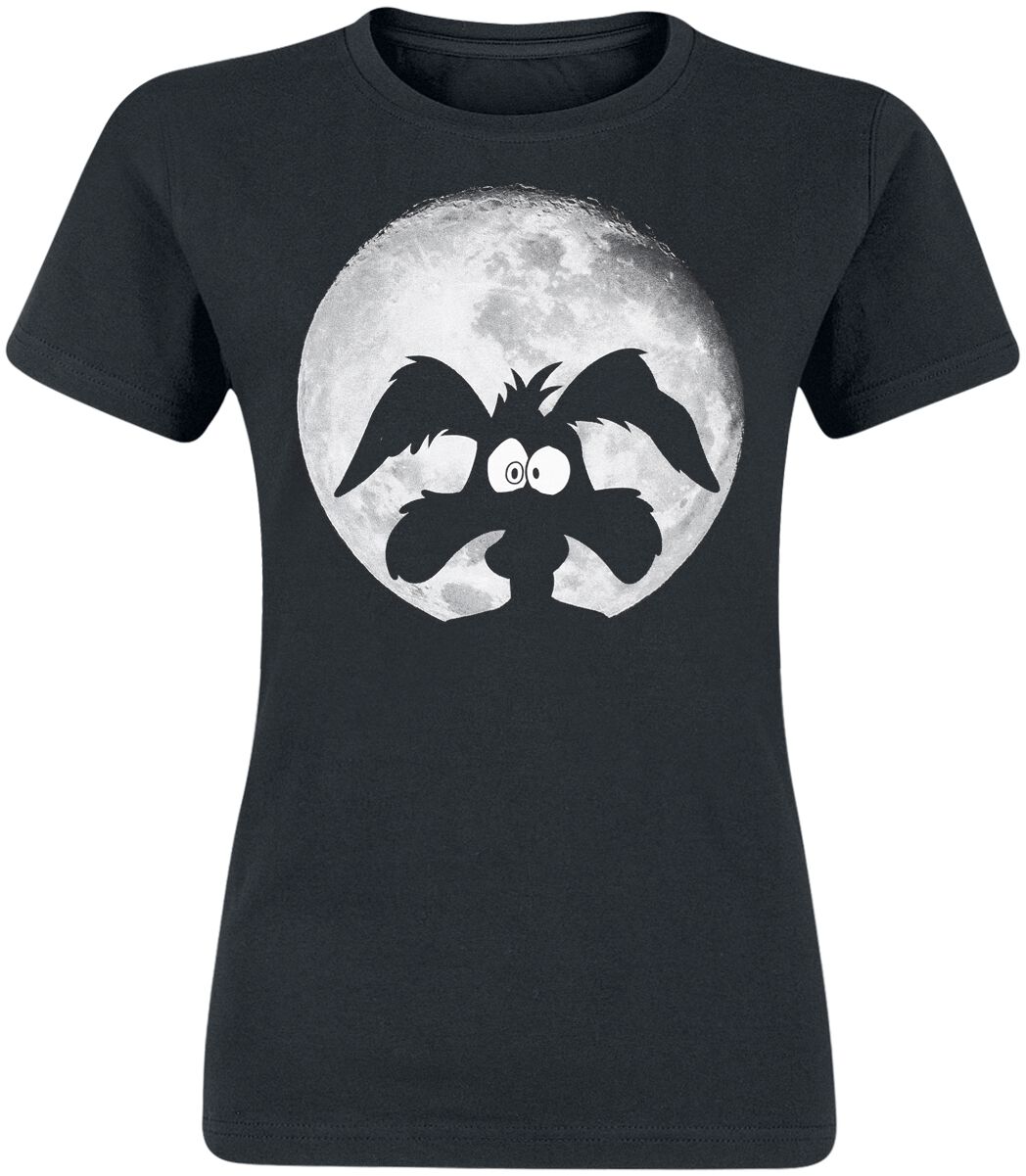 T-Shirt Manches courtes  de Looney Tunes - Coyote - Moonlight - S à XXL - pour Femme - noir - Looney Tunes