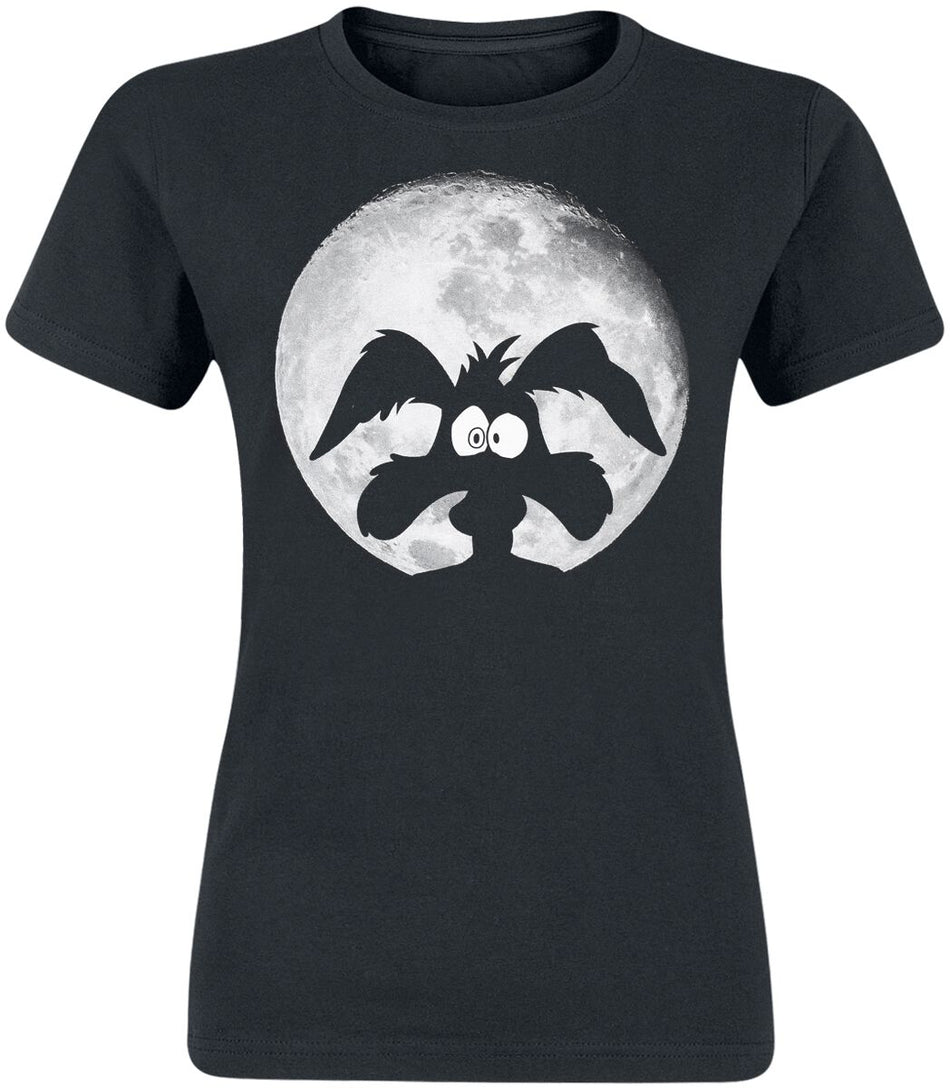 T-Shirt Manches courtes  de Looney Tunes - Coyote - Moonlight - S à XXL - pour Femme - noir - Looney Tunes