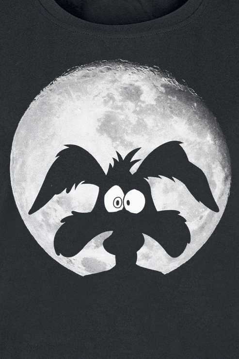 T-Shirt Manches courtes  de Looney Tunes - Coyote - Moonlight - S à XXL - pour Femme - noir - Looney Tunes - View 2