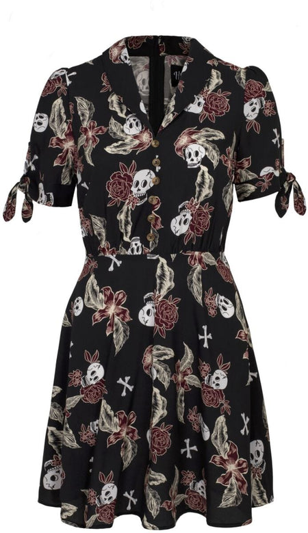 Robe courte Rockabilly de Hell Bunny - Alani Mini Dress - XS à L - pour Femme - multicolore - hell bunny