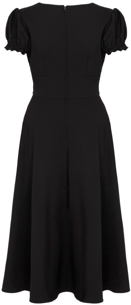 Robe mi-longue Rockabilly de Hell Bunny - Jinx Dress - XS à 4XL - pour Femme - noir - hell bunny - View 2