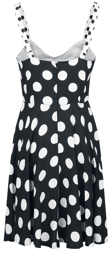Robe mi-longue  de Hell Bunny - Dolores Dress - XS à M - pour Femme - noir/blanc - hell bunny - View 2