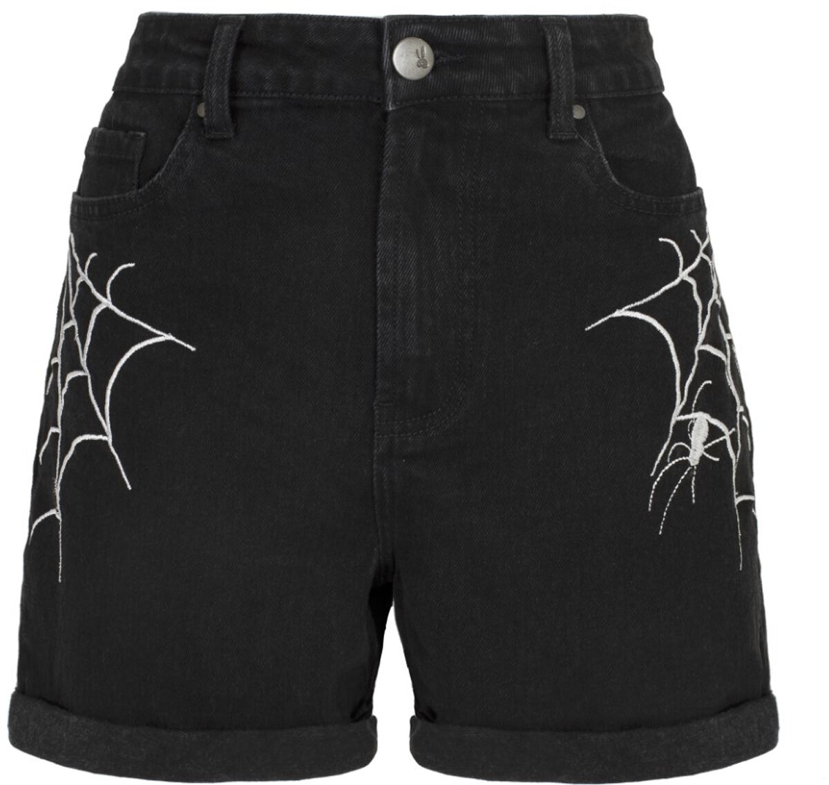 Short Gothic de Hell Bunny - Ariana Shorts - S à M - pour Femme - noir - hell bunny