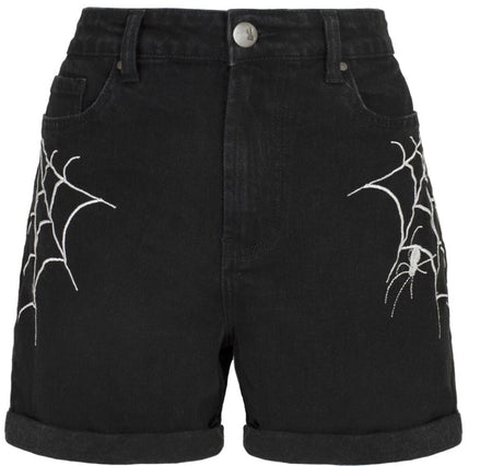 Short Gothic de Hell Bunny - Ariana Shorts - S à M - pour Femme - noir - hell bunny
