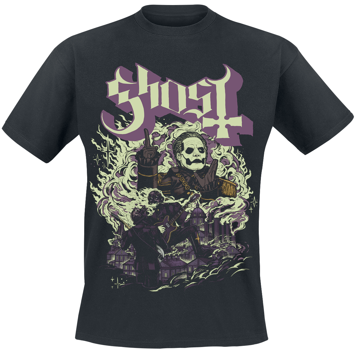 T-Shirt Manches courtes  de Ghost - FOG YK - GITD - S à 4XL - pour Homme - noir - Ghost - View 2