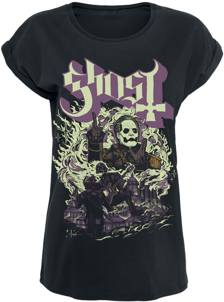 T-Shirt Manches courtes  de Ghost - FOG YK - GITD - S à 5XL - pour Femme - noir - Ghost - View 2