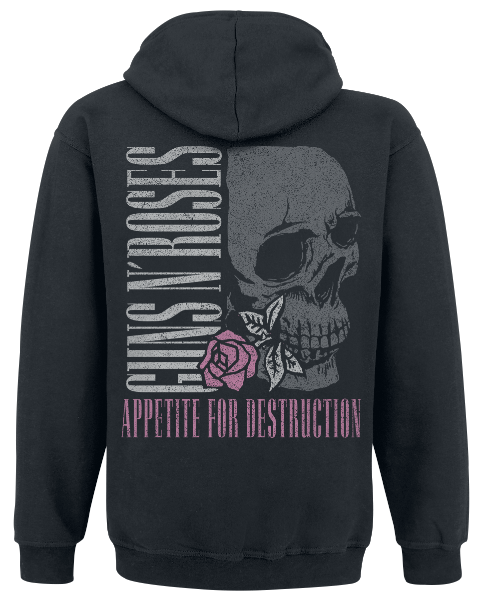 Sweat-shirt à capuche  de Guns N' Roses - Appetite Skull - L à XXL - pour Homme - noir - Guns N' Roses - View 2