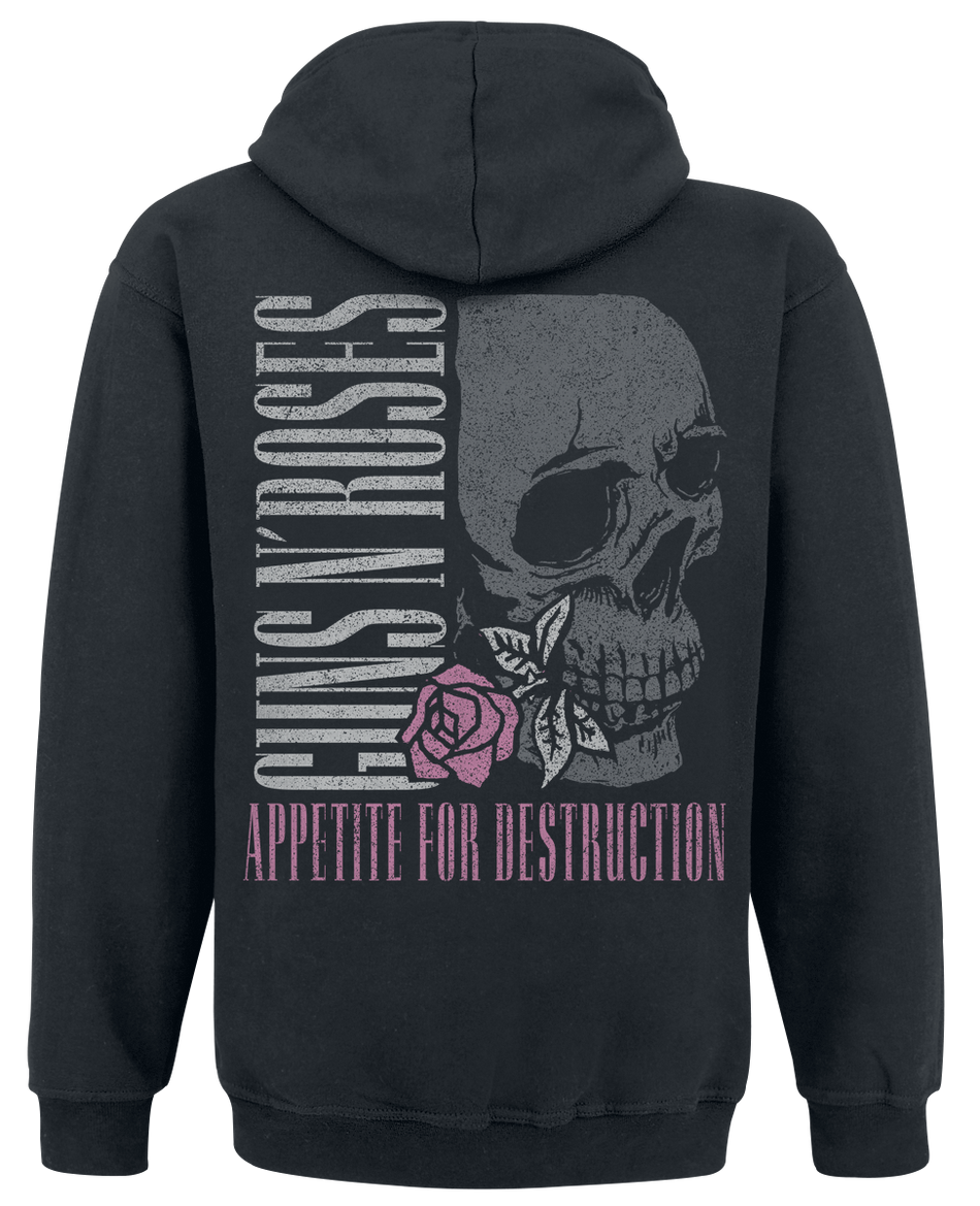 Sweat-shirt à capuche  de Guns N' Roses - Appetite Skull - L à XXL - pour Homme - noir - Guns N' Roses - View 2