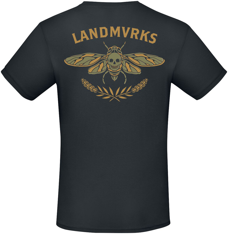 T-Shirt Manches courtes  de Landmvrks - Cicada - S à XXL - pour Homme - noir - Landmvrks - View 2