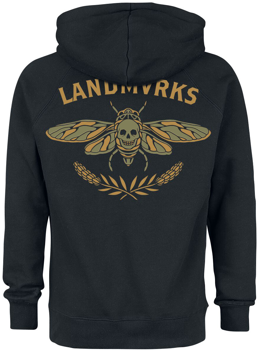 Sweat-shirt à capuche  de Landmvrks - Cicada - S à XXL - pour Homme - noir - Landmvrks - View 2