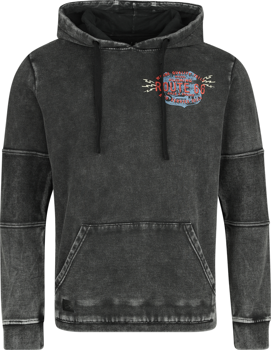Sweat-shirt à capuche  de Rock Rebel by EMP - Rock Rebel X Route 66 - Hoody - S à XL - pour Homme - noir - Rock Rebel by EMP - View 2