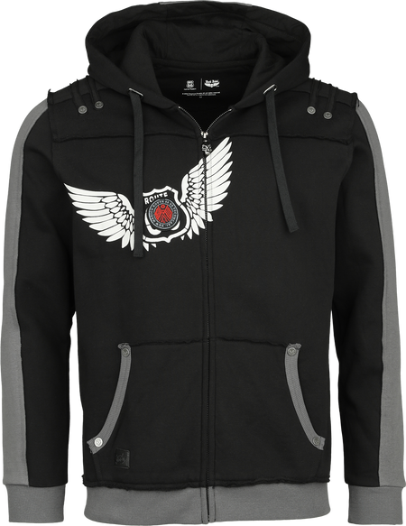 Sweat-shirt zippé à capuche  de Rock Rebel by EMP - Rock Rebel X Route 66 - Hoody Jacket - S à XL - pour Homme - noir - Rock Rebel by EMP - View 2