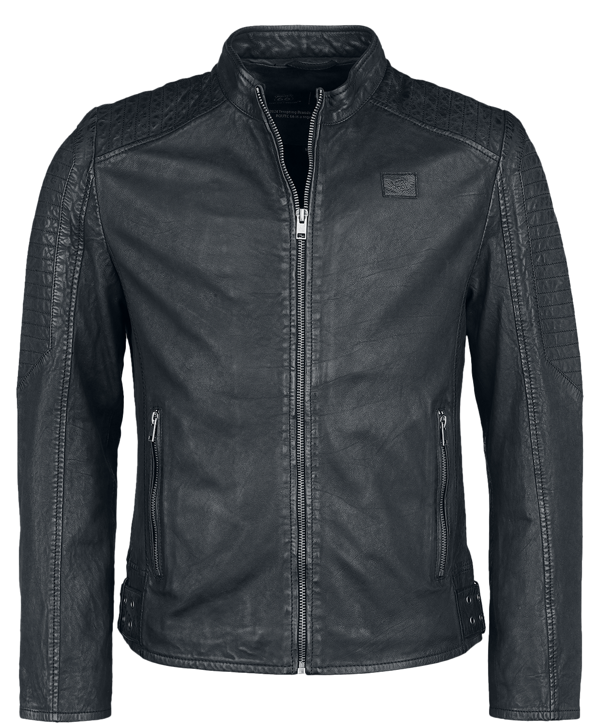 Veste en cuir  de Rock Rebel by EMP - Rock Rebel X Route 66 - Leather Jacket - S à XXL - pour Homme - noir - Rock Rebel by EMP - View 2