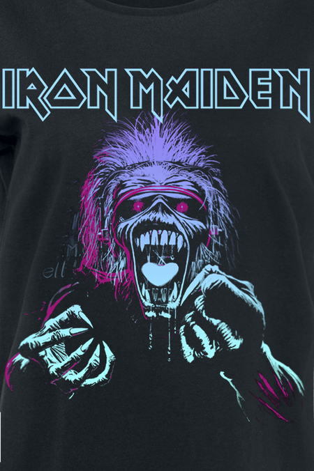 T-Shirt Manches courtes  de Iron Maiden - Pastel Eddie - S à XXL - pour Femme - noir - Iron Maiden - View 2
