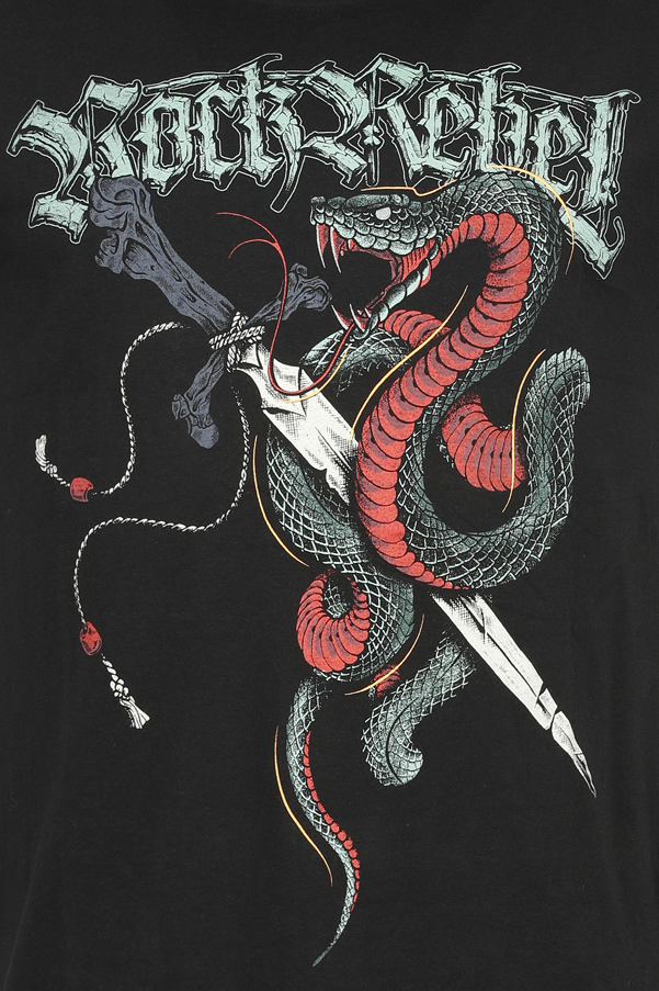 T-Shirt Manches courtes  de Rock Rebel by EMP - T-Shirt Imprimé Old School - S à L - pour Homme - noir - Rock Rebel by EMP - View 2