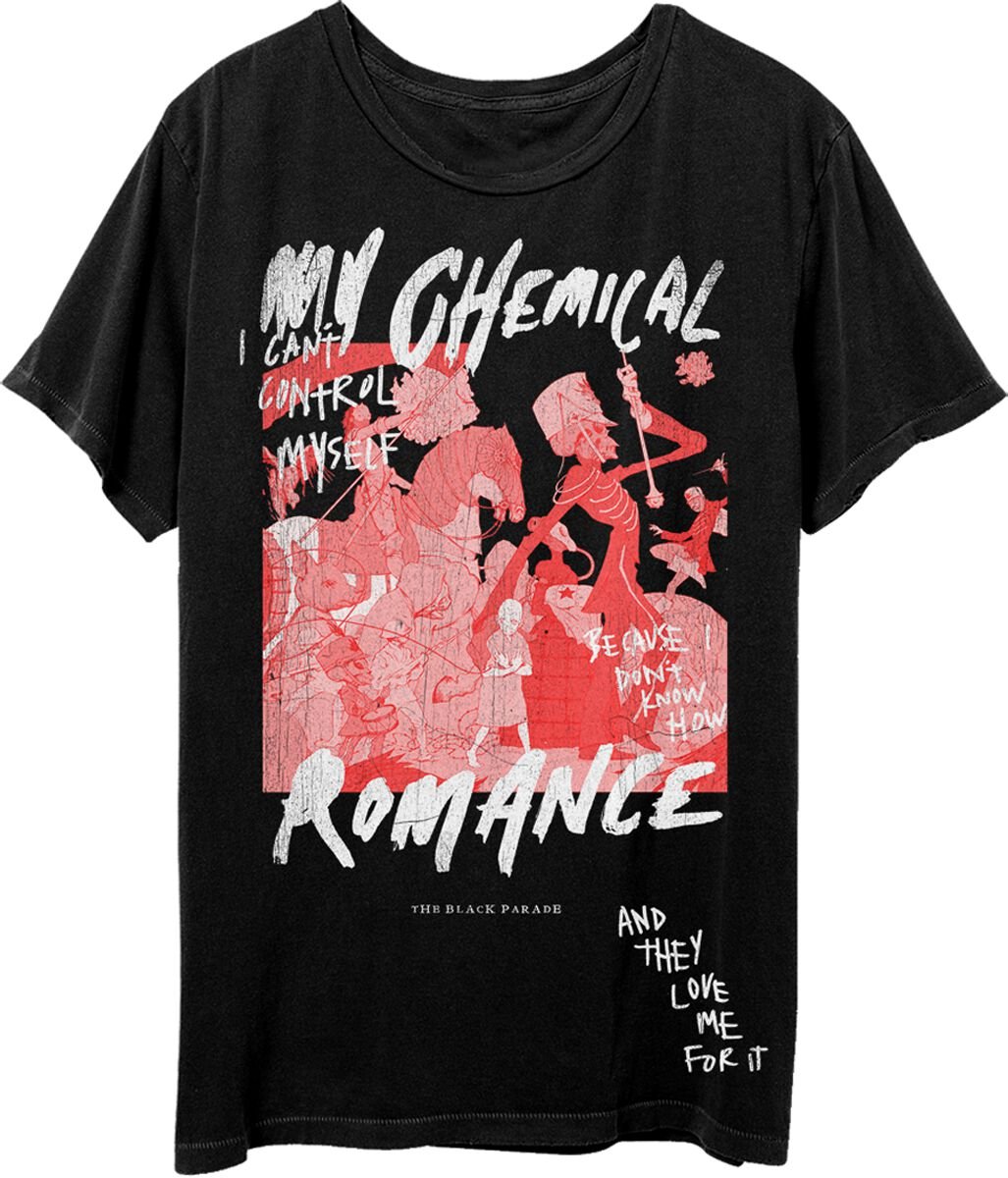 T-Shirt Manches courtes  de My Chemical Romance - Control - S à XXL - pour Homme - noir - My Chemical Romance