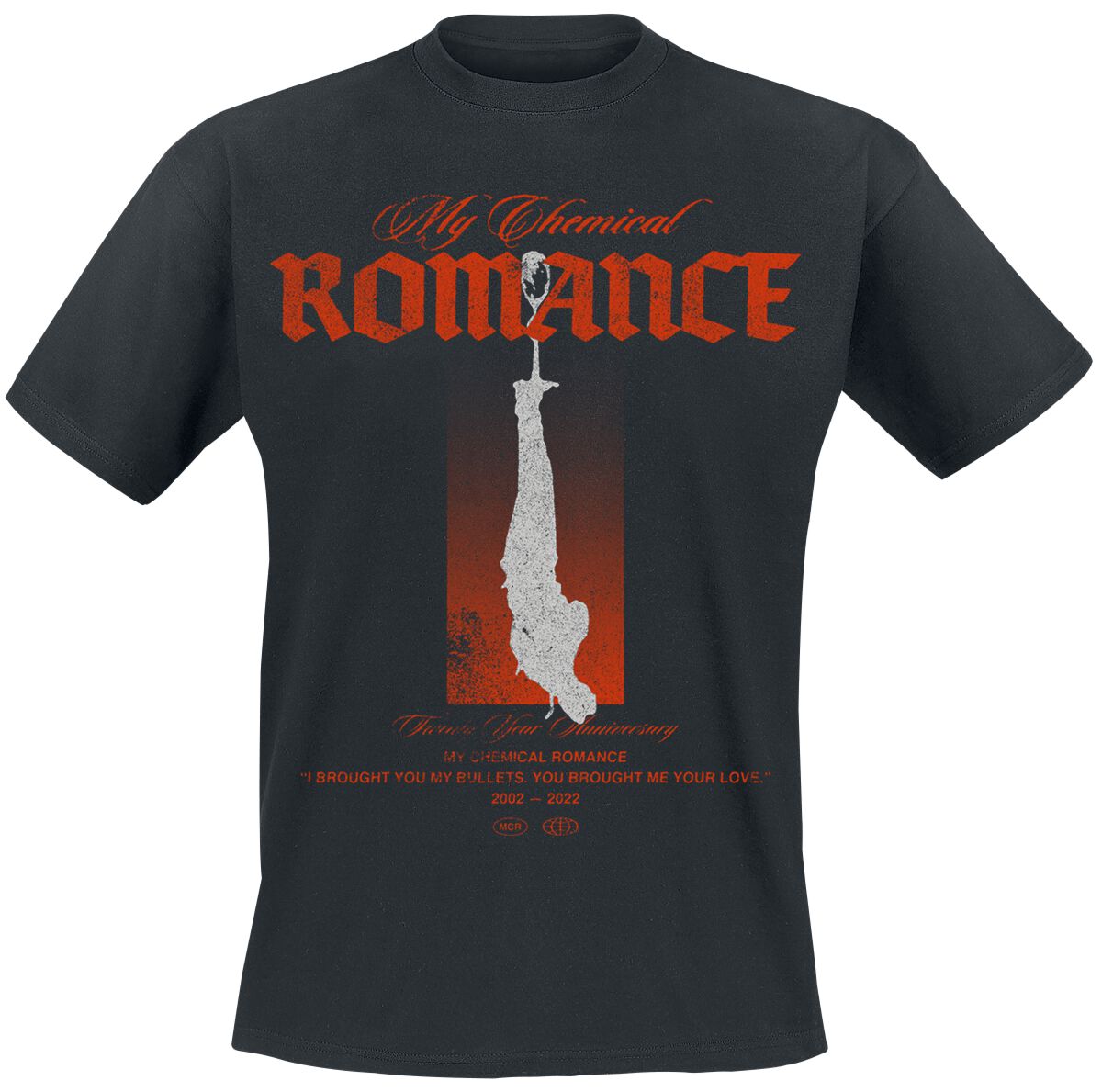 T-Shirt Manches courtes  de My Chemical Romance - Twenty Year Hanging - S à XXL - pour Homme - noir - My Chemical Romance