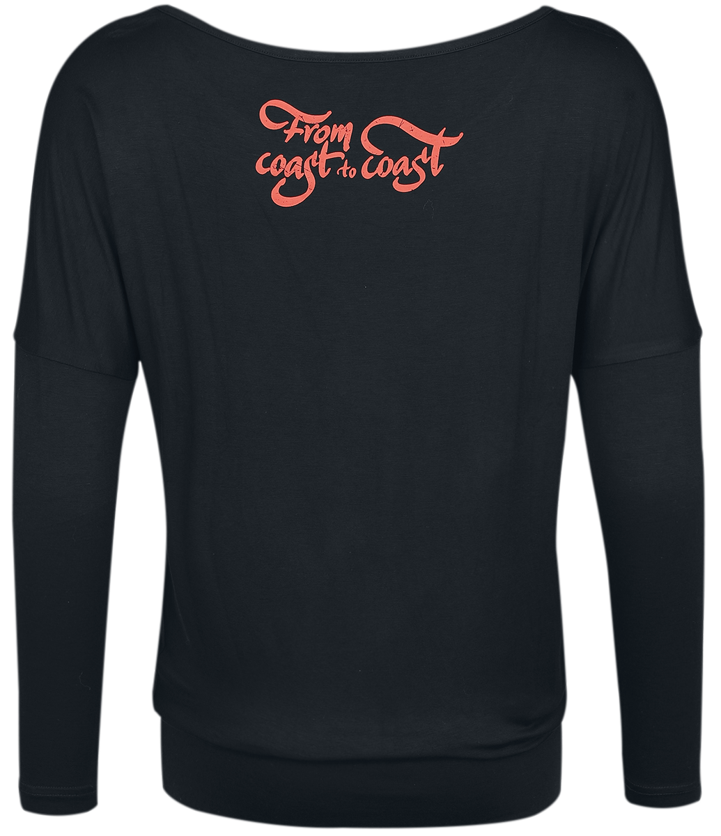 T-shirt manches longues  de Rock Rebel by EMP - Rock Rebel X Route 66 - Longsleeve - S à XXL - pour Femme - noir - Rock Rebel by EMP - View 2