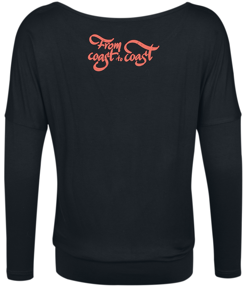 T-shirt manches longues  de Rock Rebel by EMP - Rock Rebel X Route 66 - Longsleeve - S à XXL - pour Femme - noir - Rock Rebel by EMP - View 2