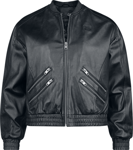 Veste en cuir  de Rock Rebel by EMP - Rock Rebel X Route 66 - Leather Jacket - S à XXL - pour Femme - noir - Rock Rebel by EMP - View 2