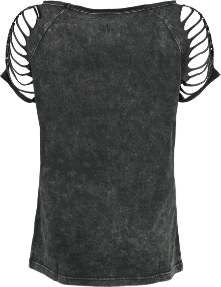 T-Shirt Manches courtes  de Rock Rebel by EMP - T-Shirt Imprimé Old School - M à XXL - pour Femme - gris - Rock Rebel by EMP - View 2
