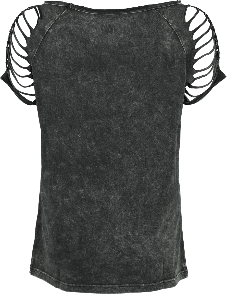 T-Shirt Manches courtes  de Rock Rebel by EMP - T-Shirt Imprimé Old School - M à XXL - pour Femme - gris - Rock Rebel by EMP - View 2
