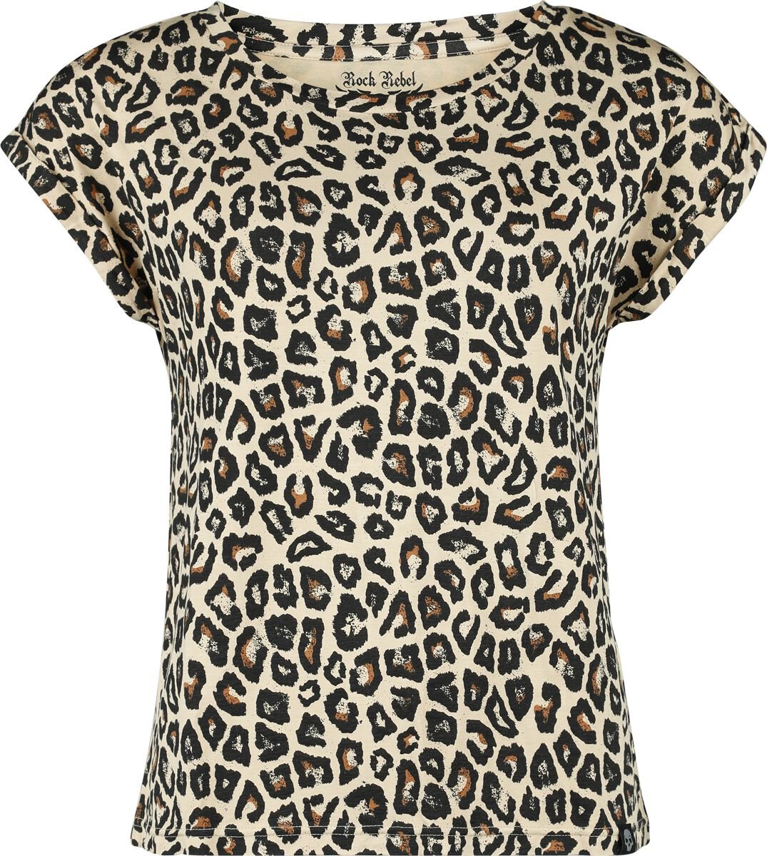 T-Shirt Manches courtes  de Rock Rebel by EMP - Imprimé Léopard - T-Shirt - S à XXL - pour Femme - léopard - Rock Rebel by EMP