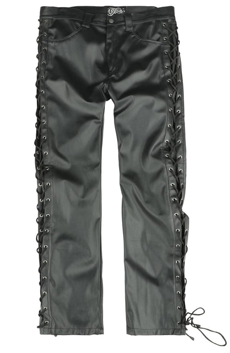 Pantalon imitation cuir Gothic de Vixxsin - Pantalon Maximus - W30L32 à W38L34 - pour Homme - noir - Vixxsin