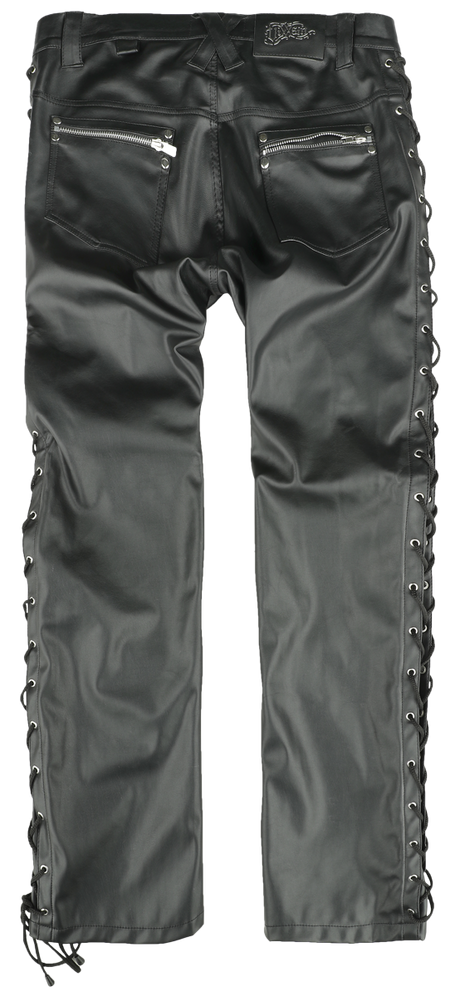 Pantalon imitation cuir Gothic de Vixxsin - Pantalon Maximus - W30L32 à W38L34 - pour Homme - noir - Vixxsin - View 2