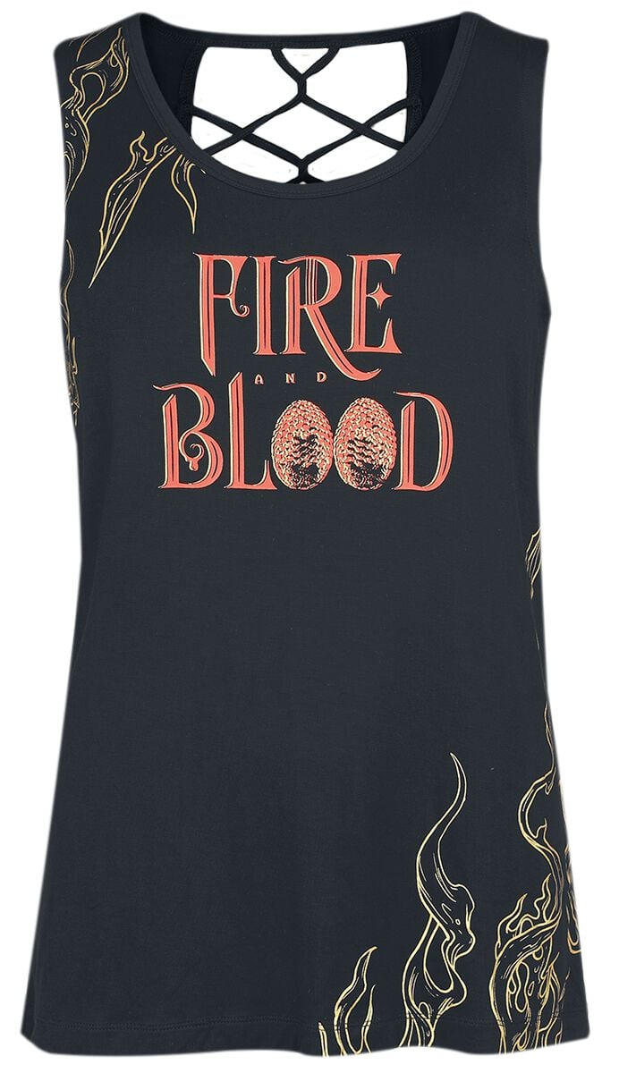 Top  de Game Of Thrones - Fire And Blood - S à XXL - pour Femme - noir - Game Of Thrones